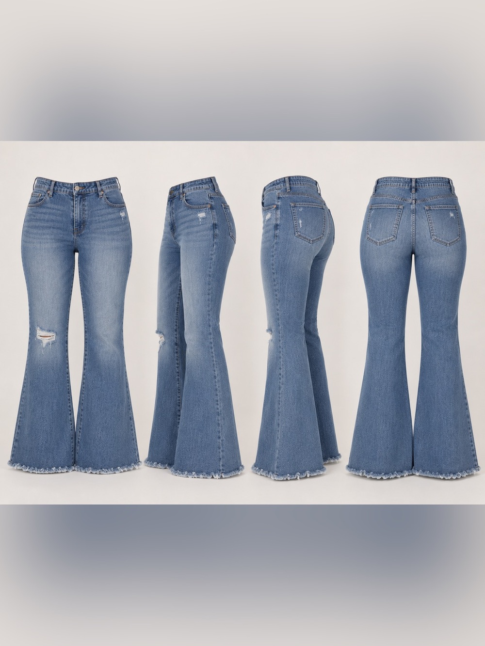 Lane Bryant Distressed Flare Jeans